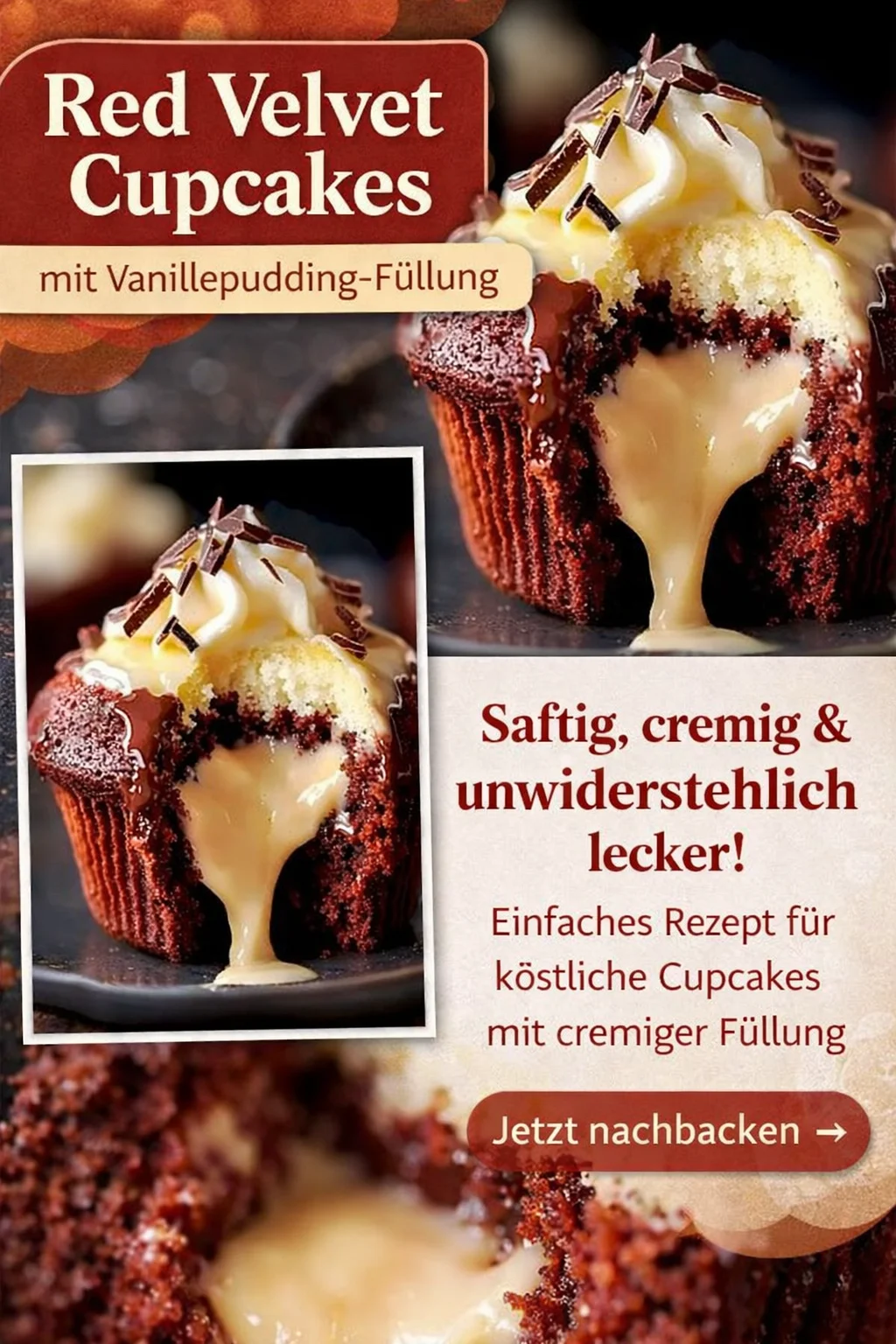 Schoko Lava Cupcakes: Weiche, schokoladige Köstlichkeiten mit Überraschung - Verwöhne deinen Gaumen mit diesen unwiderstehlichen Schoko Lava Cupcakes! Sie sind nicht nur schokoladig, sondern verstecken auch eine cremige Füllung. Backe sie in nur 12 Minuten und genieße das flüssige Schokoladenzentrum. Perfekt für Schokoladenliebhaber! Probiere es jetzt aus und verwandle deinen Nachmittag mit diesem Rezept. #SchokoLava #Cupcakes #EinfachBacken
