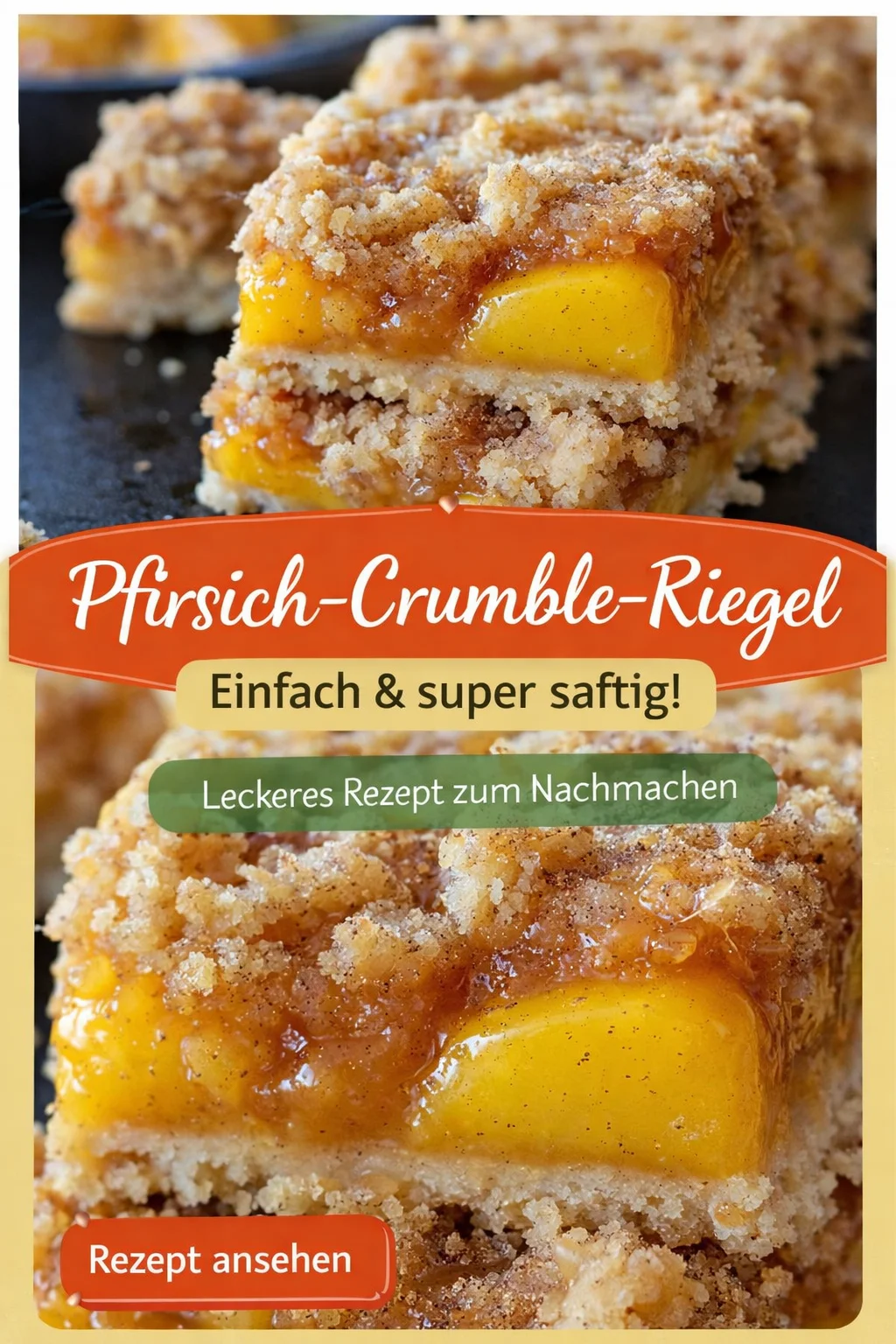 Sommerliche Zimt Pfirsich Streusel Riegel für deine Kaffeepause Sommerliche Zimt Pfirsich Streusel Riegel für deine Kaffeepause - Entdecke das perfekte Rezept für Zimt Pfirsich Streusel Riegel! Diese köstlichen Riegel vereinen den fruchtigen Geschmack von frischen Pfirsichen mit einem würzigen Zimtaroma – ideal für jede Jahreszeit! Lass dich von diesem einfachen Rezept inspirieren und genieße die süße Versuchung! Probiere es aus und backe noch heute! #PfirsichStreusel #Backen #Zimt