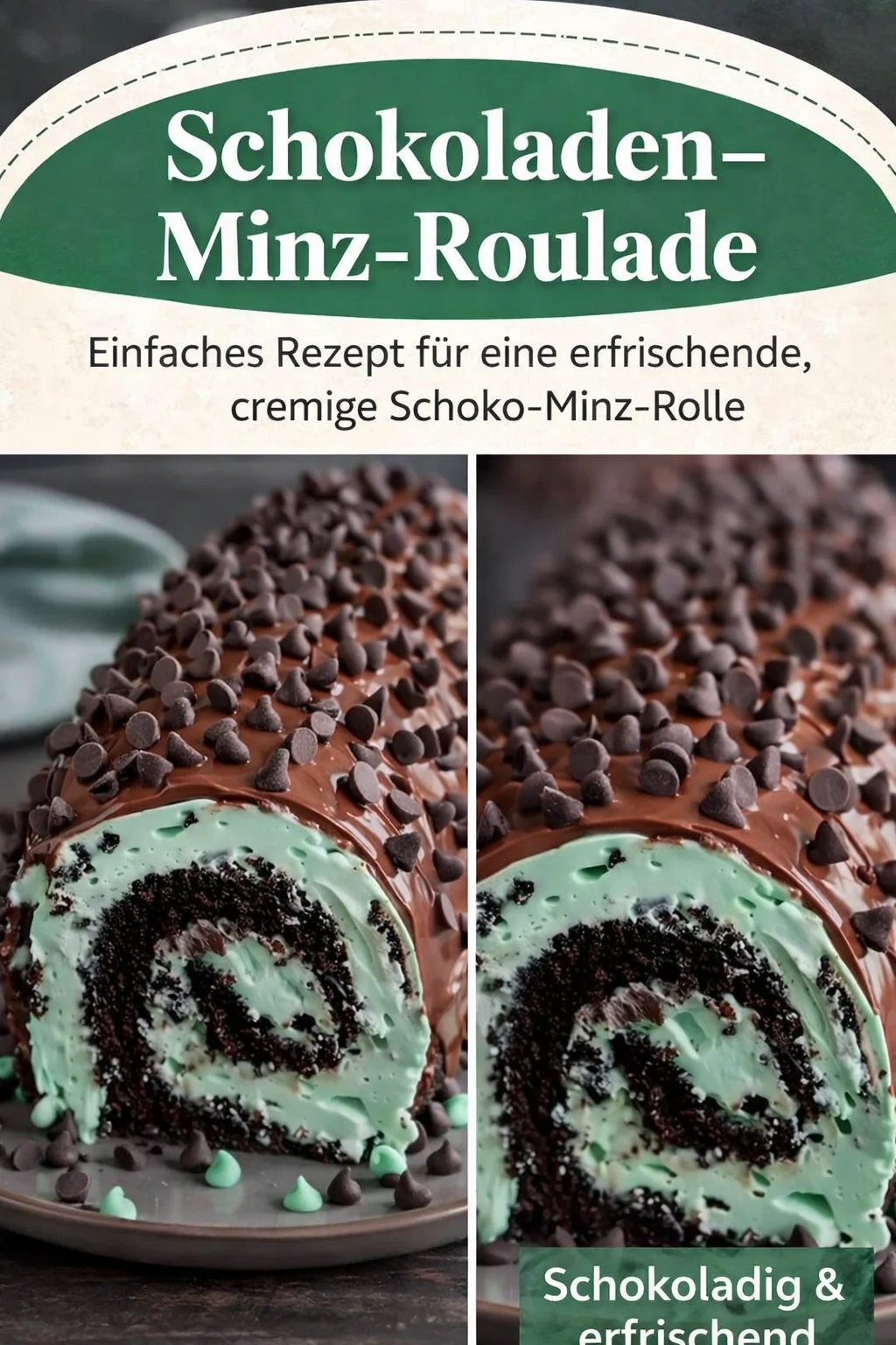 Unwiderstehliche Biskuitrolle mit Minze und Schokolade für deine nächste Feier Unwiderstehliche Biskuitrolle mit Minze und Schokolade für deine nächste Feier - Suchst du nach einem besonderen Dessert, das deine Gäste begeistert? Diese traumhafte Biskuitrolle vereint saftigen Schokoladenkuchen und frische Minzfüllung – ein absolutes Geschmackserlebnis! Perfekt für Feiern oder als süßer Snack zwischendurch. Lass dich von diesem Rezept inspirieren und bringe Schwung in deine Küche! Probiere es noch heute aus! #Biskuitrolle #Schokolade #Dessertliebe