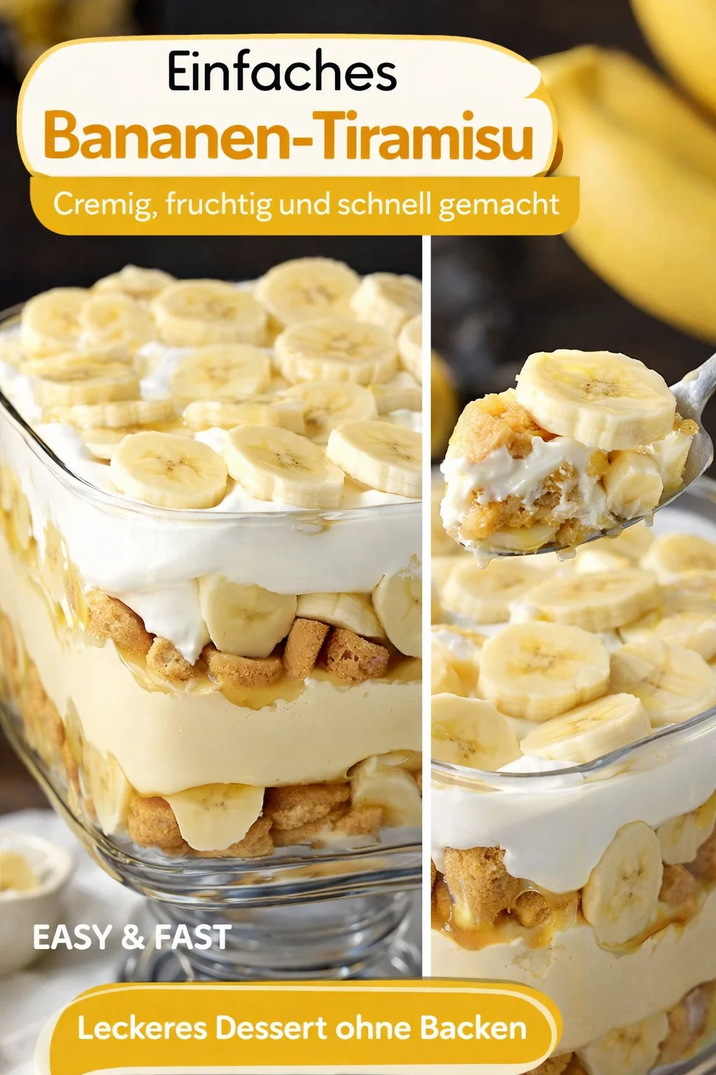 Unwiderstehlicher Bananenpudding – Das perfekte Dessert für jede Gelegenheit - Hast du Lust auf ein cremiges Dessert, das dich glücklich macht? Probiere mein Lieblingsrezept für Bananenpudding! Mit wenigen Zutaten zauberst du ein köstliches Dessert, das sowohl im Sommer als auch im Winter schmeckt. Lass dir dieses himmlische Vergnügen nicht entgehen – klicke jetzt und entdecke das Rezept! #Bananenpudding #Desserts #Süßspeisen
