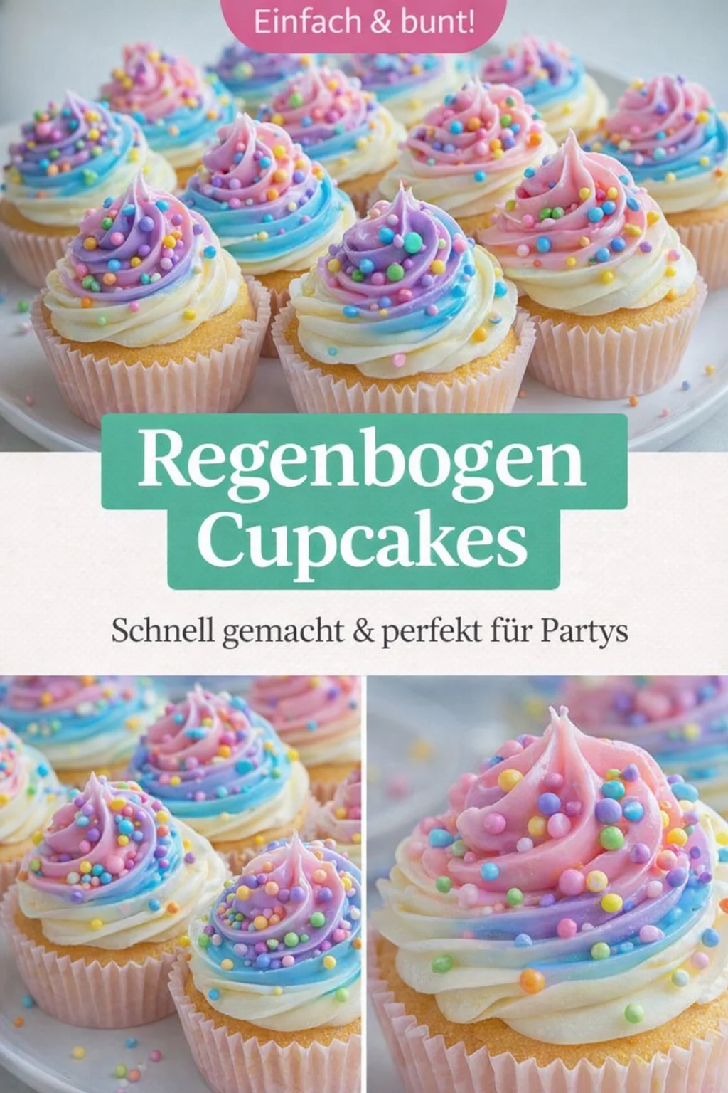 Bunte Oster-Cupcakes: Einfaches Rezept für fröhliche Frühlingsleckereien - Habt ihr auch Frühlingsgefühle? Diese bunten Oster-Cupcakes sind das perfekte Backrezept für die Feiertage! Mit einem fluffigen Teig und buntem Frosting sind sie nicht nur lecker, sondern auch ein echter Hingucker. Perfekt zum Teilen oder für den Ostertisch. Jetzt ausprobieren und den Frühling feiern! #Ostern #Cupcakes #Backen