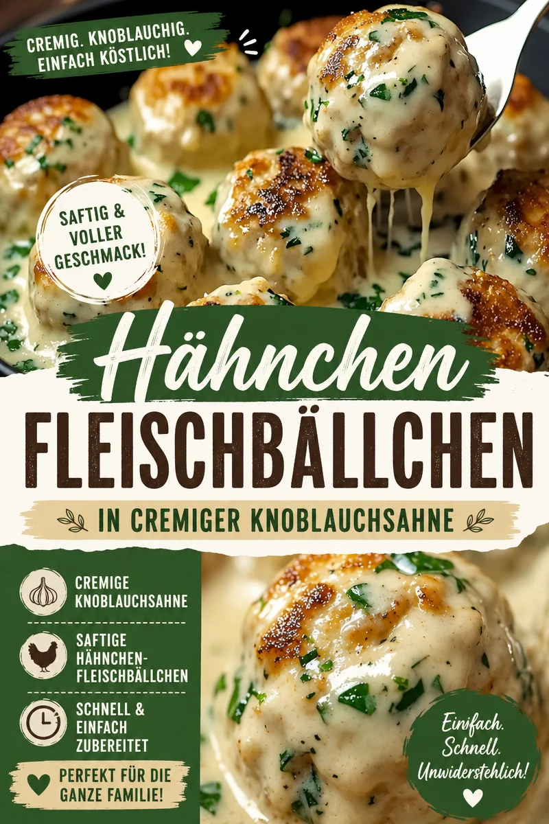 Cremige Hähnchenbällchen in Spinat Alfredo Soße - Einfach lecker! Cremige Hähnchenbällchen in Spinat Alfredo Soße - Einfach lecker! - Gönn dir ein köstliches Abendessen mit diesen Hähnchenbällchen in einer unwiderstehlichen Spinat Alfredo Soße. Perfekt für gemütliche Kochabende! Folge unserem Rezept und verzaubere deine Liebsten mit diesen einfachen und geschmackvollen Bällchen. Das Gericht ist harmonisch, sättigend und kommt schnell auf den Tisch. Probiere es aus! #Hähnchenrezepte #Pastagerichte #Kochinspiration