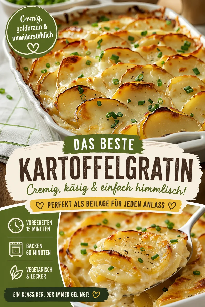Cremiges Kartoffelgratin: Der perfekte Genuss für jede Mahlzeit - Entdecke das ultimative Rezept für ein cremiges Kartoffelgratin, das deine Gerichte aufwertet! Überrasche deine Familie mit diesem köstlichen Beilagenklassiker. Einfach zuzubereiten und einfach lecker! Du möchtest das Rezept sofort ausprobieren? Klicke jetzt, um mehr zu erfahren und verwöhne deine Liebsten mit dieser Gaumenfreude. #Kartoffelgratin #LeckereRezepte #EinfachKochen