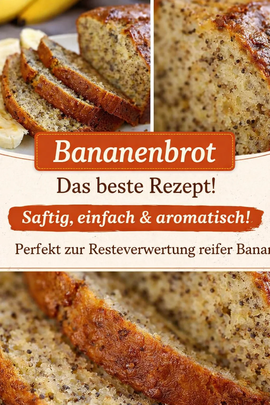 Das beste Rezept für saftiges Bananenbrot – einfach nachbacken! - Erlebe den herrlichen Duft von frisch gebackenem Bananenbrot! Mit nur wenigen Zutaten zauberst du ein saftiges und leckeres Brot, das perfekt zum Frühstück oder als Snack geeignet ist. Probiere mein einfaches Rezept aus und überrasche deine Familie und Freunde. Backe jetzt dein eigenes Bananenbrot und genieße den unvergleichlichen Geschmack! #Bananenbrot #Backen #LeckereRezepte