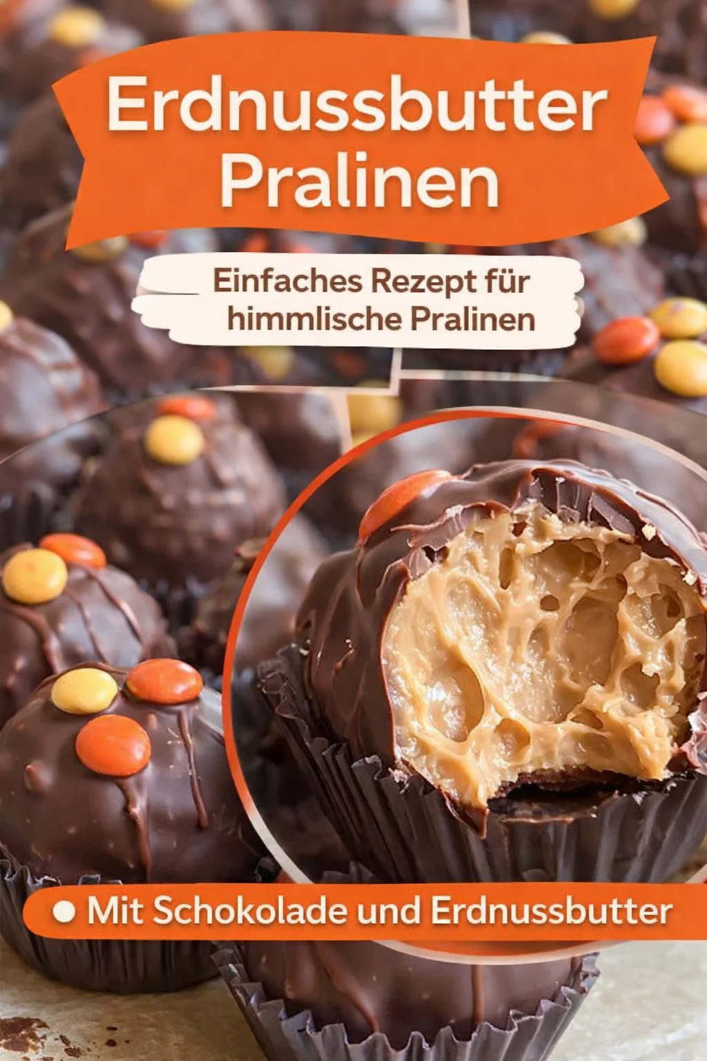 Erdnussbutterkugeln: Der cremige Snack für Schokoladenliebhaber! - Lust auf einen unvergleichlich leckeren, cremigen Snack? Entdecke mein Lieblingsrezept für Erdnussbutterkugeln! Mit zarter Schokolade und knusprigen Reese’s Pieces sind sie der ideale Genuss für zwischendurch. Probiere es selbst aus und verwöhne deine Geschmacksknospen! Teile dein Ergebnis in den Kommentaren. #Erdnussbutter #Süßspeisen #Snackideen