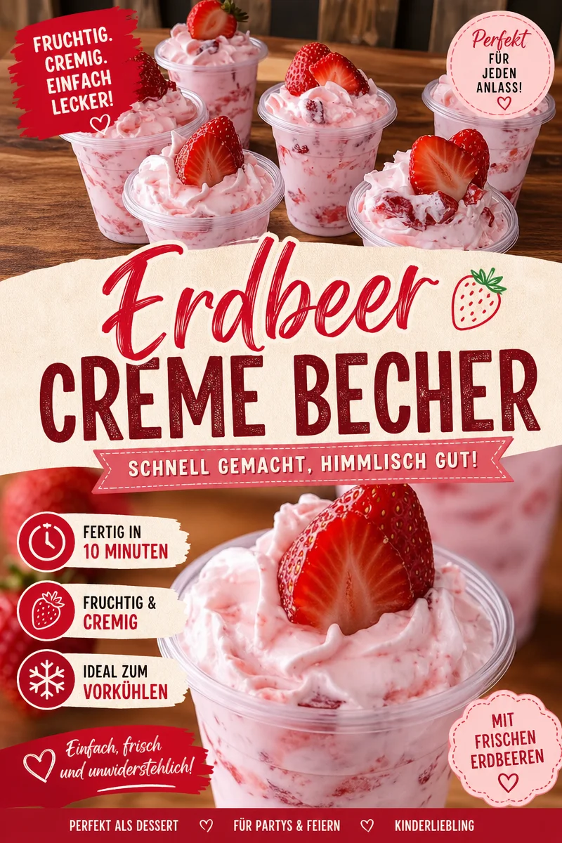 Erfrischendes Erdbeer Dessert mit Joghurt – Ein Sommertraum! - Genieße das perfekte Sommerdessert in nur wenigen Minuten! Dieses Erdbeer Dessert mit Joghurt vereint fruchtigen Genuss und cremige Leichtigkeit. Perfekt für warmen Tage, einfach zuzubereiten und unwiderstehlich lecker. Probiere es jetzt aus und erlebe den Geschmack von Kindheitserinnerungen. Lass dich von unseren Rezepten inspirieren! #Dessert #Erdbeeren #SchnelleRezepte