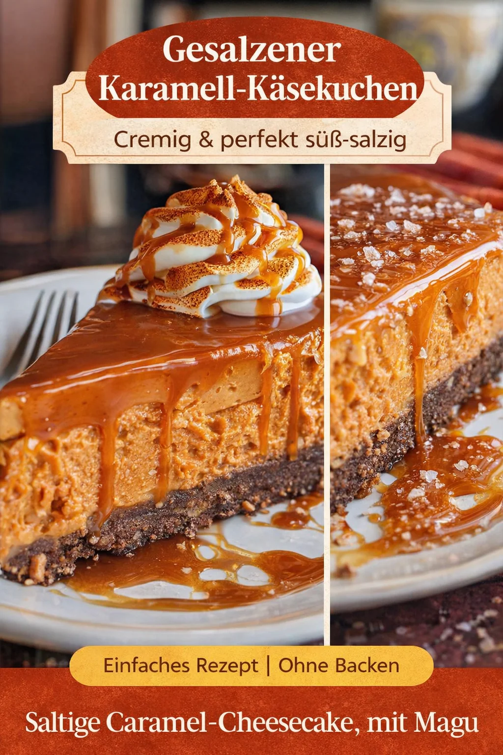 Erlebe den Geschmack: Süßkartoffel Käsekuchen mit Karamellsauce - Dieser Süßkartoffel Käsekuchen ist die perfekte Kombination aus Gemütlichkeit und Exklusivität. Mit einer cremigen Füllung und einer unwiderstehlichen Karamellsauce wirst du ihn lieben! Probiere dieses Rezept aus und verwöhne deine Gäste. Dein Dessert wird zum Highlight! Schau dir das Rezept an und lass dich inspirieren! #SüßkartoffelKäsekuchen #KäsekuchenRezept #DessertInspiration