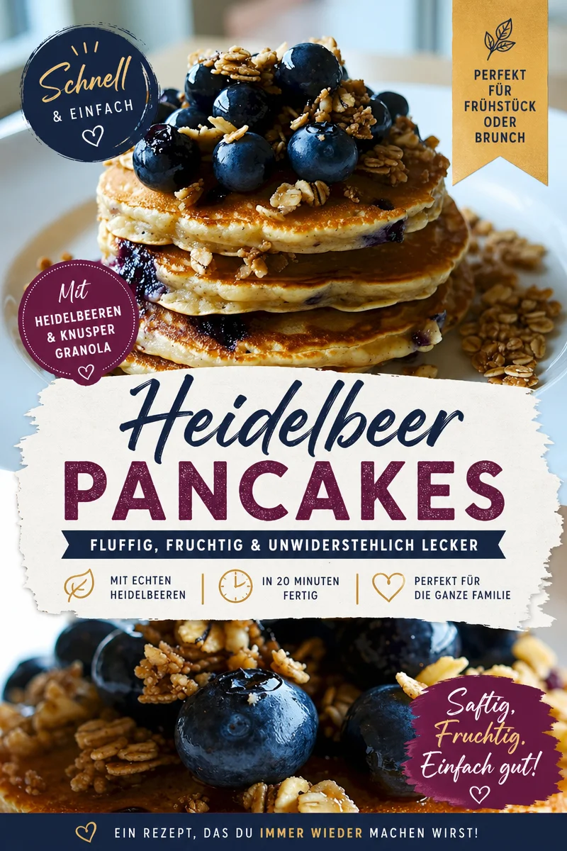 Fluffige Blueberry Granola Crunch Pancakes für deinen perfekten Morgen Fluffige Blueberry Granola Crunch Pancakes für deinen perfekten Morgen - Starte deinen Tag goldig mit unseren Blueberry Granola Crunch Pancakes! Diese fluffigen, fruchtigen Köstlichkeiten sind nicht nur einfach zuzubereiten, sondern auch ein echtes Geschmackserlebnis. Überrasche deine Familie oder Freunde beim Frühstück und bringe Abwechslung auf den Tisch. Nachmachen lohnt sich! Lass uns wissen, wie sie dir gefallen. #Pancakes #Frühstück #Lecker