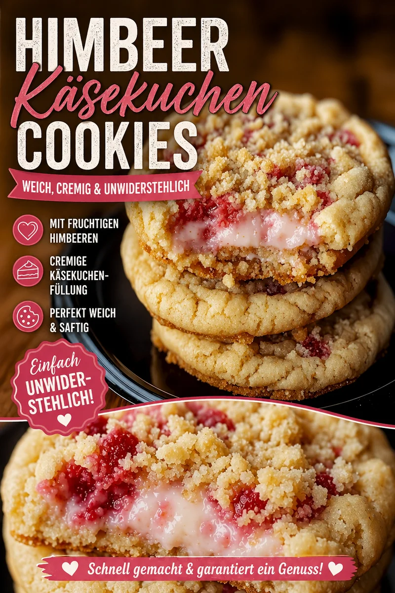 Genieße cremige Erdbeer Käsekuchen Cookies – Das süße Highlight Genieße cremige Erdbeer Käsekuchen Cookies – Das süße Highlight - Hast du Lust auf etwas Ungewöhnliches? Probiere diese unglaublichen Erdbeer Käsekuchen Cookies! Mit einem cremigen Käsekuchen-Innenleben, frischen Erdbeeren und einem crunchy Graham-Cracker-Topping sind sie der perfekte süße Snack für jeden Anlass. Backe sie jetzt und verleihe deinem Süßigkeiten-Repertoire das gewisse Etwas! Hol dir das Rezept und lass dich inspirieren. #Cookies #Erdbeeren #Süßspeisen