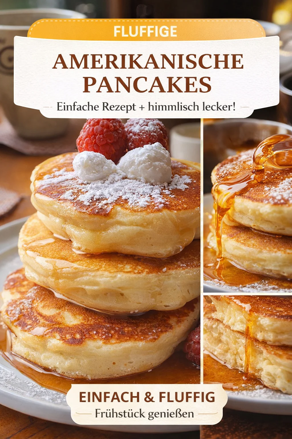 Genieße die Leichtigkeit von Soufflé Pfannkuchen zum Frühstück - Suchst du nach dem perfekten Frühstück, das auf der Zunge zergeht? Probiere diese Soufflé Pfannkuchen! Mit ihrer luftigen Textur und dem süßen Aroma sind sie ein wahres Highlight. Folge der Anleitung, um sie einfach selbst zuzubereiten. Sofort servieren mit Sirup und Puderzucker für das ultimative Geschmackserlebnis. Teile dein Ergebnis! #Frühstück #Pfannkuchen #LeckerEssen