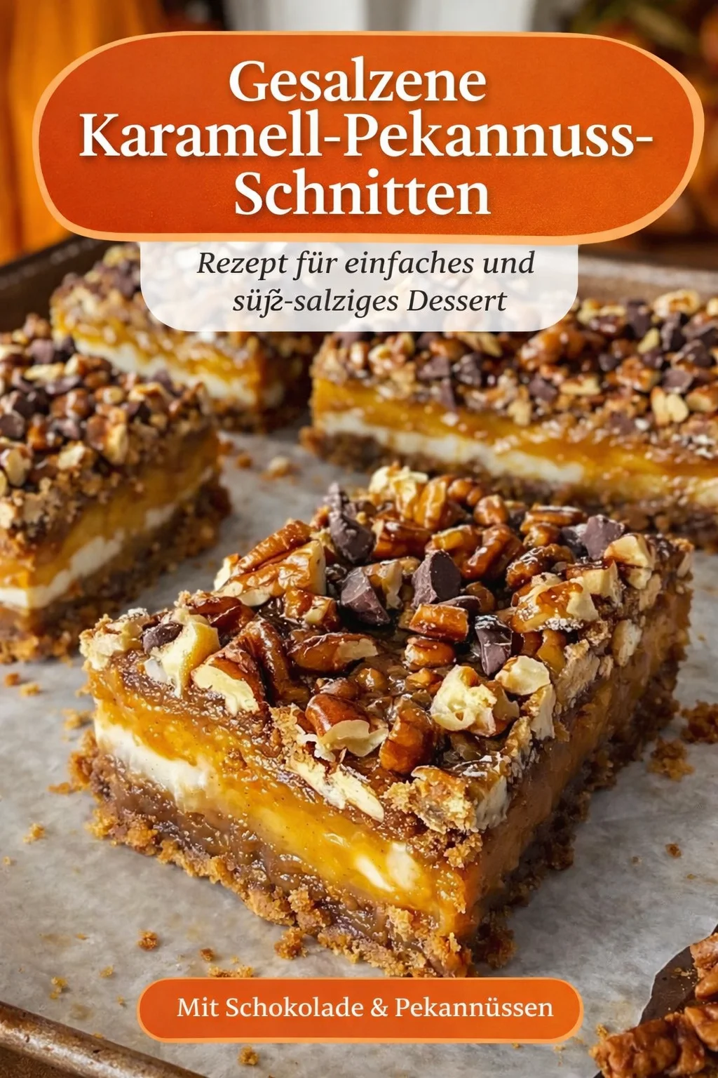 Herbstliche Kürbis Käsekuchen Schnitten: Ein echtes Genussrezept - Hast du Lust auf eine herbstliche Köstlichkeit? Diese Kürbis Käsekuchen Schnitten sind der perfekte Genuss für gemütliche Tage. Sie sind einfach zuzubereiten und bringen den Geschmack von Kürbis auf ganz neue Art. Lass dich von der Kombination aus Butterscotch-Chips und Pekannüssen begeistern. Probiere es jetzt aus und verzaubere deine Freunde und Familie! #KürbisRezept #HerbstLeckerei #Käsekuchen