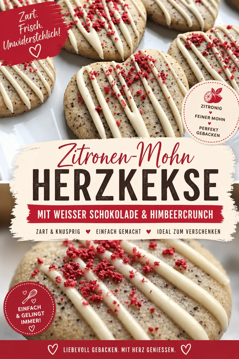 Himbeer Herzkekse mit weißer Schokolade - Ein süßes Genussrezept! - Verwöhne dich mit diesen zauberhaften Himbeer Herzkeksen, die einfach und schnell zubereitet werden. Mit einer köstlichen Kombination aus fruchtiger Himbeere und zarter weißer Schokolade sind sie der perfekte Snack für jeden Anlass. Lass dir dieses Rezept nicht entgehen und überrasche deine Liebsten! Jetzt sofort nachbacken! #HimbeerKekse #Backen #Süßes