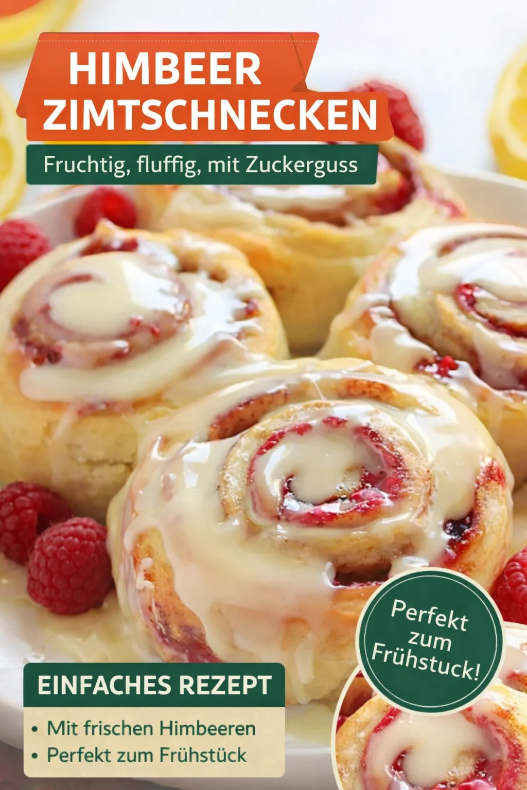 Himbeer-Zimtschnecken: Ein süßes Vergnügen für Zuhause - Genieße die köstlichen Himbeer-Zimtschnecken, die mit ihrem fluffigen Teig und der fruchtigen Füllung nach Gemütlichkeit und Glückseligkeit schmecken. Perfekt für jede Kaffeepause! Lass dich von diesem einfachen Rezept inspirieren und bringe süßes Aroma in dein Zuhause. Probiere sie noch heute aus! #HimbeerZimtschnecken #Backen #Desserts