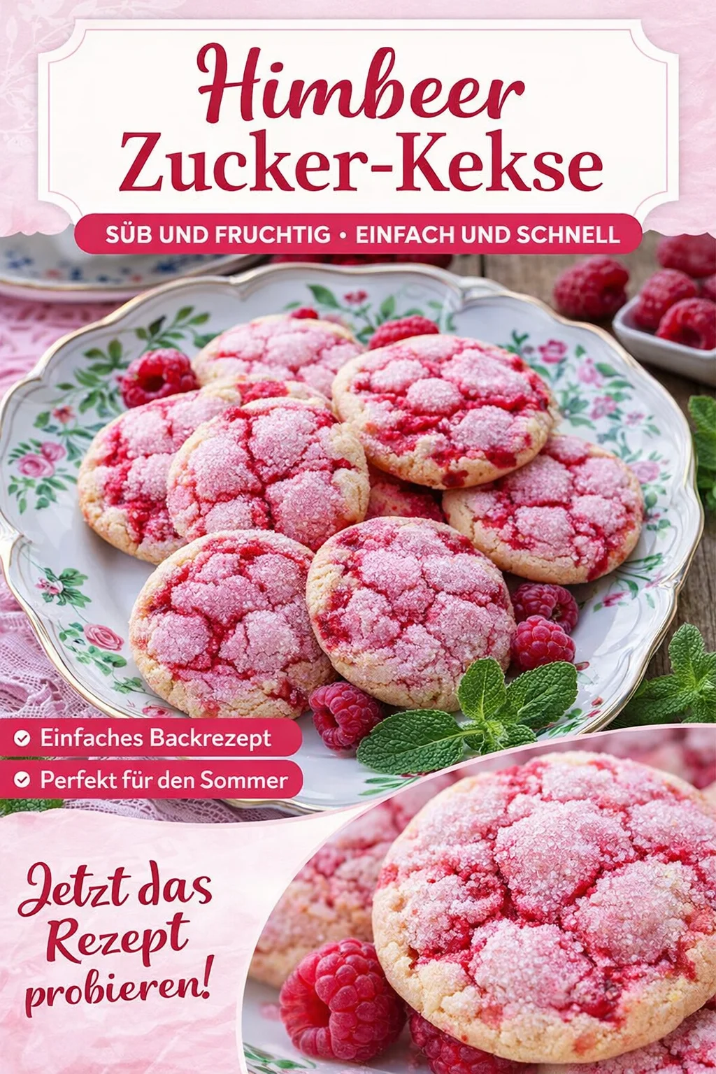 Himbeer Zuckerkekse: Fruchtig, zart und perfekt für jeden Anlass - Entdecke die himmlischen Himbeer Zuckerkekse, die nicht nur köstlich schmecken, sondern auch fantastisch aussehen! Ideal für jede Feier oder als süße Versuchung für zwischendurch. Nachfolgend findest du mein einfaches Rezept, das beeindruckt. Probiere sie aus und lass dich verführen! Klicke jetzt für das komplette Rezept und teile deine Kreationen mit uns! #HimbeerKekse #Backen #Süßspeisen