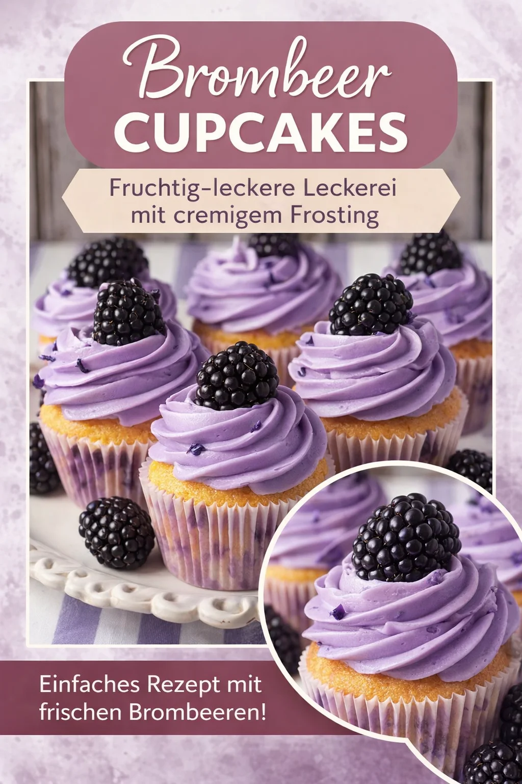 Himmlische Lavendel Brombeer Cupcakes für jeden Anlass - Verwandle deine Küche in einen duftenden Garten mit diesen Lavendel Brombeer Cupcakes! Diese köstlichen Küchlein sind nicht nur ein Augenschmaus, sondern auch ein Genuss für den Gaumen. Perfekt für Partys, Feste oder einfach nur um dir selbst etwas Gutes zu tun. Probiere dieses Rezept aus und lasse deine Gäste staunen. Backe noch heute und bringe frische Aromen in dein Leben! #Cupcakes #Backen #Rezepte