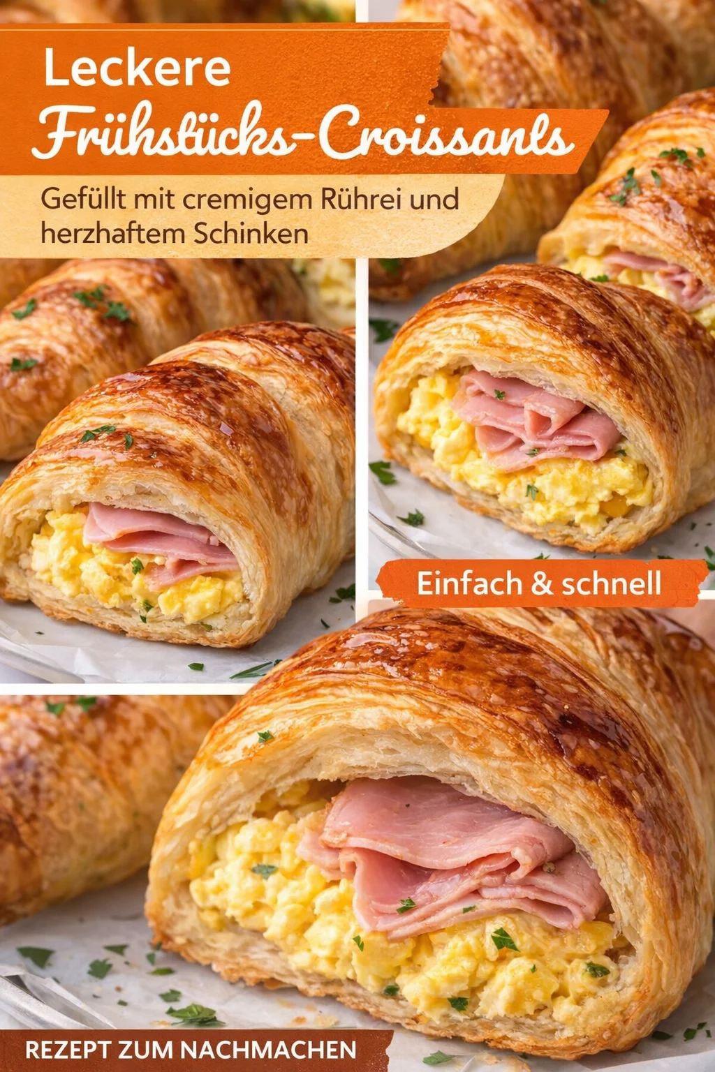 Himmlisches Croissant Sandwich für ein perfektes Frühstück - Wünscht du dir ein Frühstück, das den Tag versüßt? Probiere unser traumhaftes Croissant Sandwich! Einfach und schnell gemacht, bringt es den perfekten Genuss auf deinen Tisch. Mit Eiern, Käse und köstlichem Schinken ist es ideal für einen Brunch mit Freunden oder einen gemütlichen Morgen. Lass es dir schmecken! Erlebe es selbst! #Frühstücksrezepte #CroissantSandwich #LeckerEssen