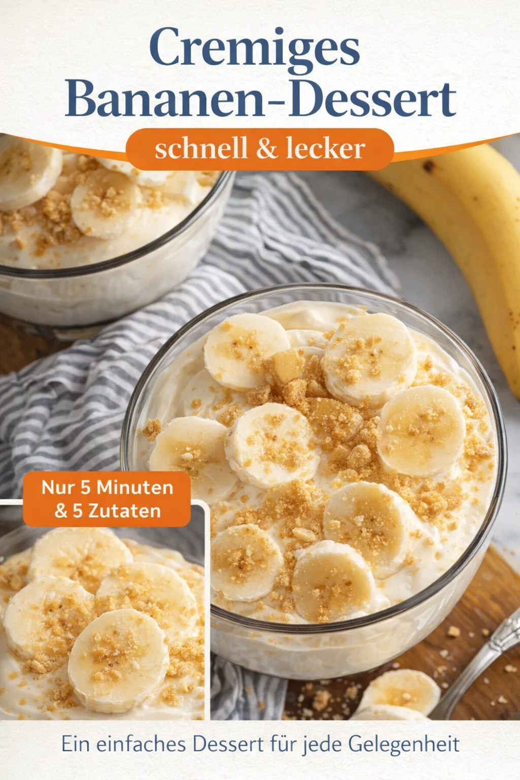 Köstlicher Bananenpudding: Dein neues Lieblingsdessert für jede Gelegenheit - Hast du Lust auf einen cremigen Bananenpudding, der Kindheitserinnerungen weckt? Dieses einfache Rezept wird dich mit seiner Süße und dem unvergleichlichen Geschmack begeistern! Perfekt für jede Feier oder einfach zum Genießen. Probiere es aus und bringe Freude in deine Küche! Sofort nachkochen! #Bananenpudding #Dessertliebe #einfacherezepte