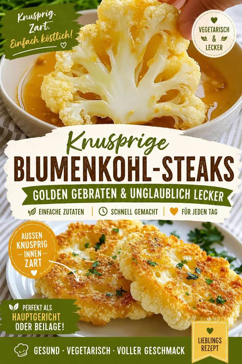 Knuspriges Blumenkohl Schnitzel: Ein köstliches vegetarisches Highlight Knuspriges Blumenkohl Schnitzel: Ein köstliches vegetarisches Highlight - Entdecke die perfekte Kombination aus gesundem Blumenkohl und knuspriger Panade! Dieses Rezept für knusprige Blumenkohl Schnitzel ist einfach zuzubereiten und eine tolle Alternative zu traditionellen Schnitzeln. Lass dich von diesem vegetarischen Genuss begeistern und überrasche deine Liebsten bei deinem nächsten Meal! Probiere es jetzt aus und teile deine Ergebnisse! #Blumenkohl #vegetarisch #Schnitzel