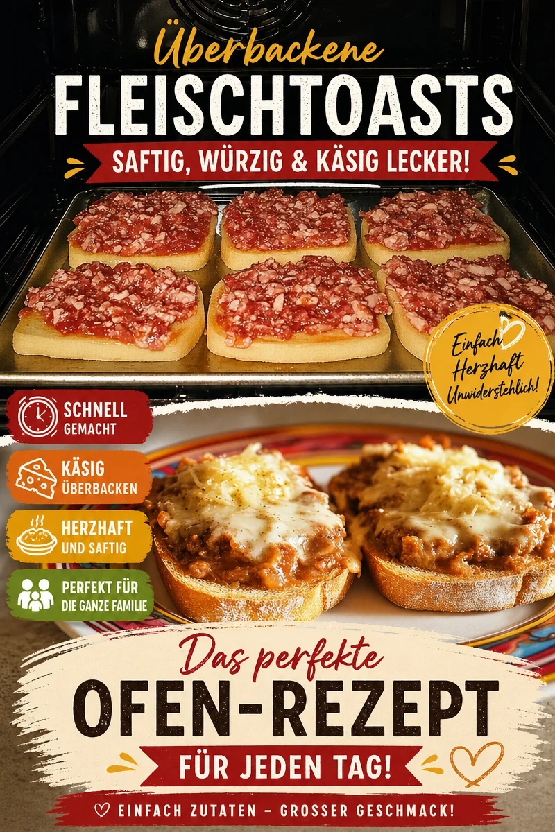 Leckere und herzhafte Hackfleischtoast für gemütliche Abende - Lust auf ein einfaches, herzhaftes Gericht, das Erinnerungen weckt? Komm und entdecke unser Rezept für Hackfleischtoast! In nur wenigen Schritten zauberst du dir diese köstlichen Snacks, die jeden Abend zu etwas Besonderem machen. Probiere es aus und serviere sie warm! Perfekt für jede Gelegenheit! #Hackfleischtoast #Herzhaft #Rezeptideen