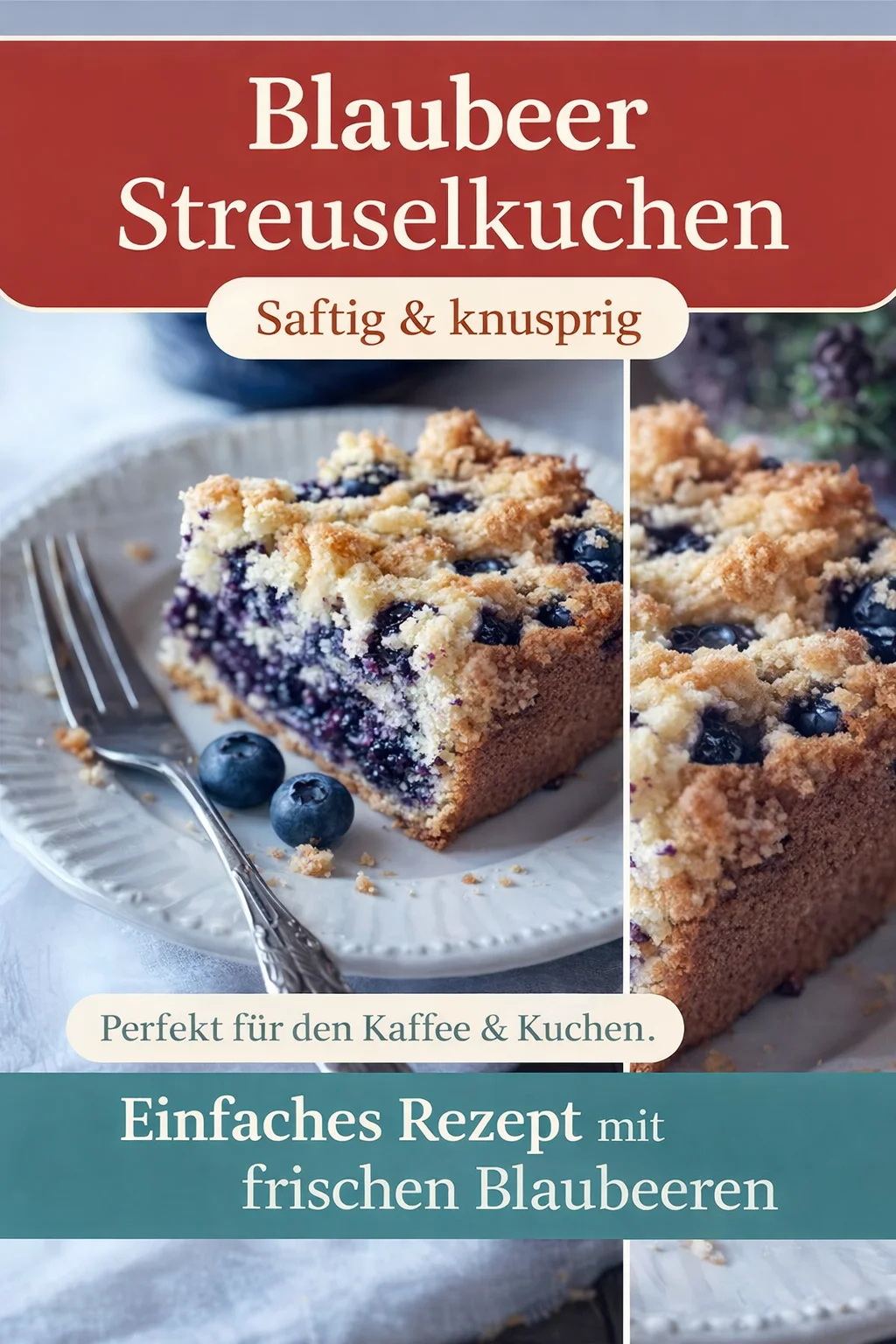 Luftiger Blaubeerkuchen für den perfekten Genuss am Morgen - Starte deinen Tag mit einem Stück himmlischem Blaubeerkuchen! Dieses Rezept ist einfach und schnell gemacht – ideal für einen sonnigen Morgen oder als Süßspeise zum Nachmittagskaffee. Lass dich von den saftigen Blaubeeren und dem knusprigen Streusel-Topping verführen. Probiere es jetzt aus und verwöhne deine Lieben! #Blaubeerkuchen #Kuchenrezept #Backen