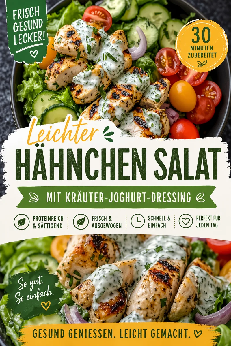 Mediterraner Hähnchensalat - Leicht und leckere Mahlzeit für jeden Tag - Entdecke den perfekten mediterranen Hähnchensalat, der nicht nur satt macht, sondern auch wie ein Urlaub am Tisch schmeckt! Mit cremigem Tzatziki, frischen Gemüse und herzhaftem Hähnchen wird dieser Salat zum Highlight deiner Woche. Ideal für warme Tage oder als leichtes Abendessen. Probiere es jetzt aus! #Hähnchensalat #MediterraneKüche #LeichteKüche