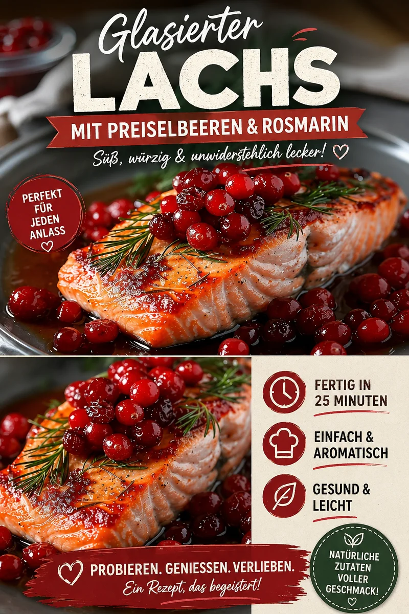 Perfekter Lachs mit Cranberry Soße: Einfach & Lecker für besondere Anlässe - Entdecke dieses einfache und köstliche Rezept für Lachs mit fruchtiger Cranberry Soße! Ideal für besondere Abendessen oder festliche Anlässe, ohne stundenlang in der Küche zu stehen. Lass dich von den Aromen begeistern und verwöhne deine Gäste! Probiere es jetzt aus und teile deine Kreationen mit uns! #Lachs Rezept #CranberrySoße #EinfacheRezepte