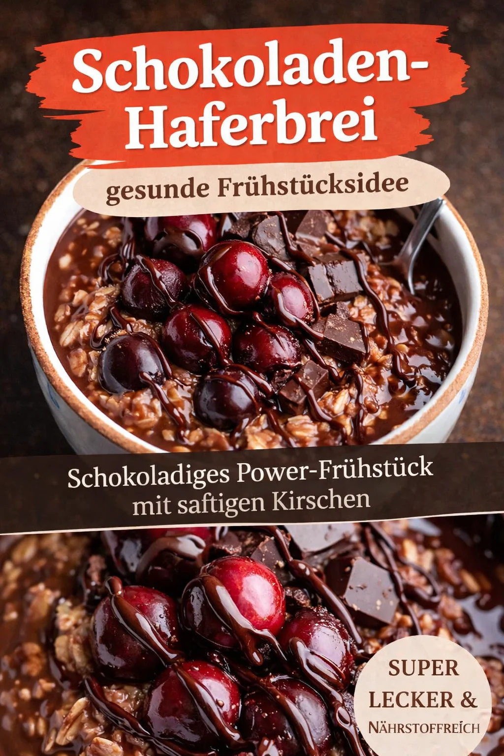 Süßes Frühstück: Schoko Kirsch Overnight Oats für einen gesunden Start - Starte deinen Tag mit einem Frühstück, das wie Dessert schmeckt! Die Schoko Kirsch Overnight Oats sind schnell und einfach zuzubereiten. Ideal für alle, die gesund und lecker frühstücken möchten. Probiere es aus und genieße die Kombination aus Schokolade und fruchtigen Kirschen - ein Genuss, den du nicht verpassen darfst! #OvernightOats #Frühstück #GesundGenießen