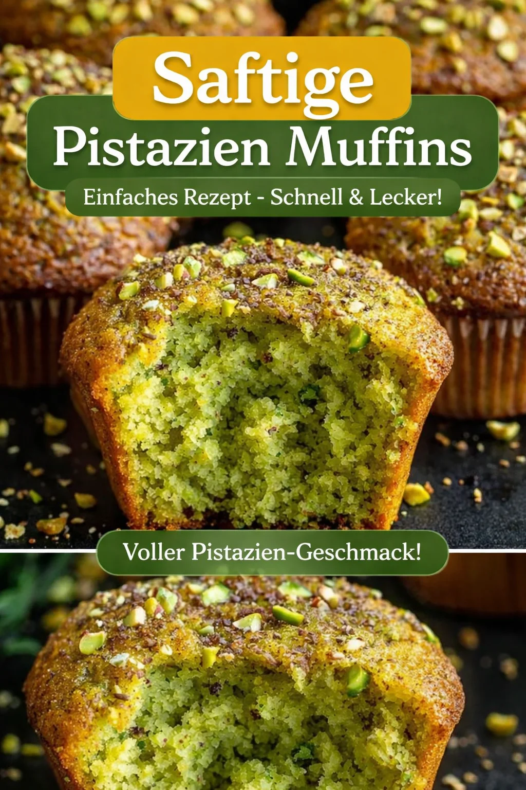 Saftige Pistazien Muffins: Quick & Easy Rezept für den Süßhunger - Bist du auf der Suche nach einem schnellen und einfachen Rezept für köstliche Pistazien Muffins? Diese Muffins sind unwiderstehlich saftig und perfekt für jede Kaffeepause oder als süßer Snack. Lerne in nur wenigen Schritten, wie du sie selbst zubereitest und genieße den einzigartigen Geschmack! Probiere es gleich aus und verwöhne deinen Gaumen! #PistazienMuffins #Backen #SchnelleRezepte