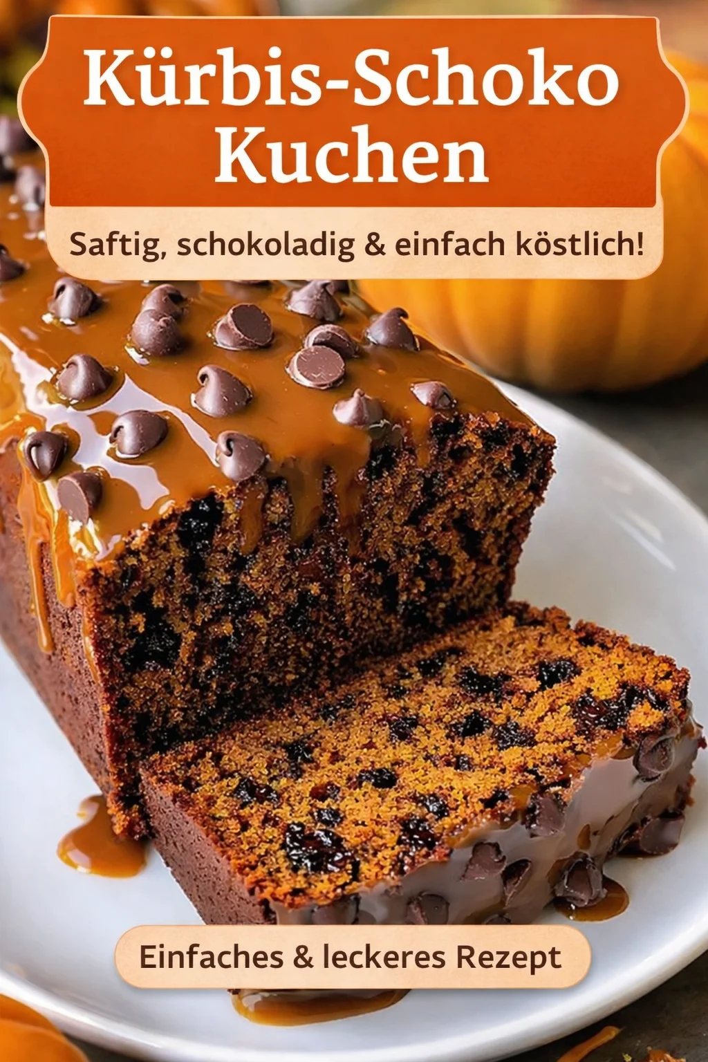 Saftiger Kürbiskuchen mit Schokotropfen und köstlicher Karamellsoße - Entdecke, wie du diesen unglaublich saftigen Kürbiskuchen mit Schokotropfen und verführerischer Karamellsoße zaubern kannst. Perfekt für die kuschelige Jahreszeit oder jeden besonderen Anlass! Lass dich von der Kombination aus Kürbis und Schokolade überraschen. Probiere dieses Rezept aus und verwöhne deine Liebsten. Jetzt gleich nachbacken! #Kürbiskuchen #Backen #Herbstrezepte