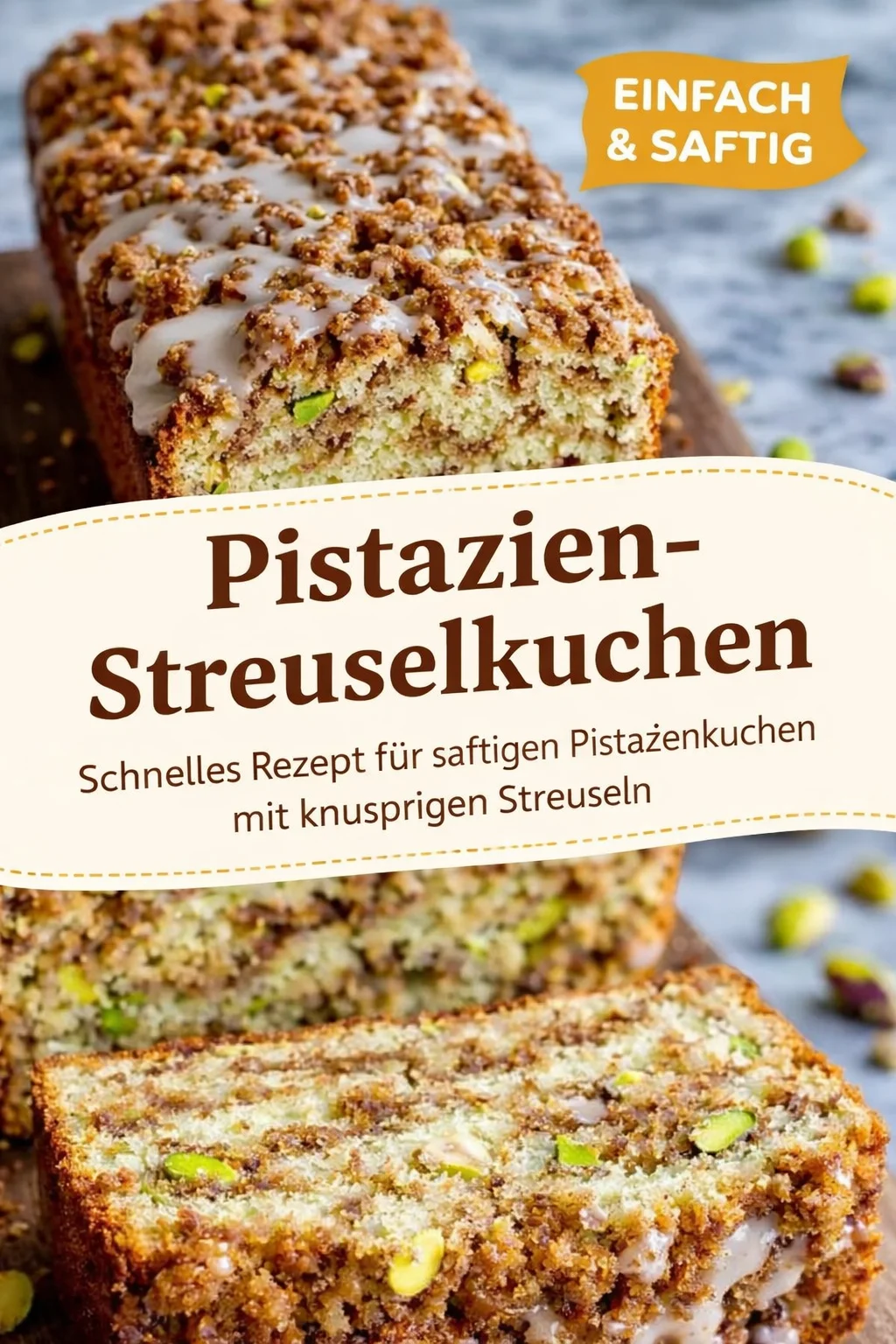 Saftiger Pistazienkuchen mit knusprigen Streuseln backen - Lust auf etwas Süßes, das einfach zuzubereiten ist? Dieser saftige Pistazienkuchen mit knusprigen Streuseln ist genau das Richtige für gemütliche Kaffeepause! Mit frischen Pistazien und einem Hauch Zimt begeistert er garantiert. Probiere das Rezept jetzt aus und verwöhne dich oder deine Gäste! #Pistazienkuchen #Kuchenrezept #Süßspeisen