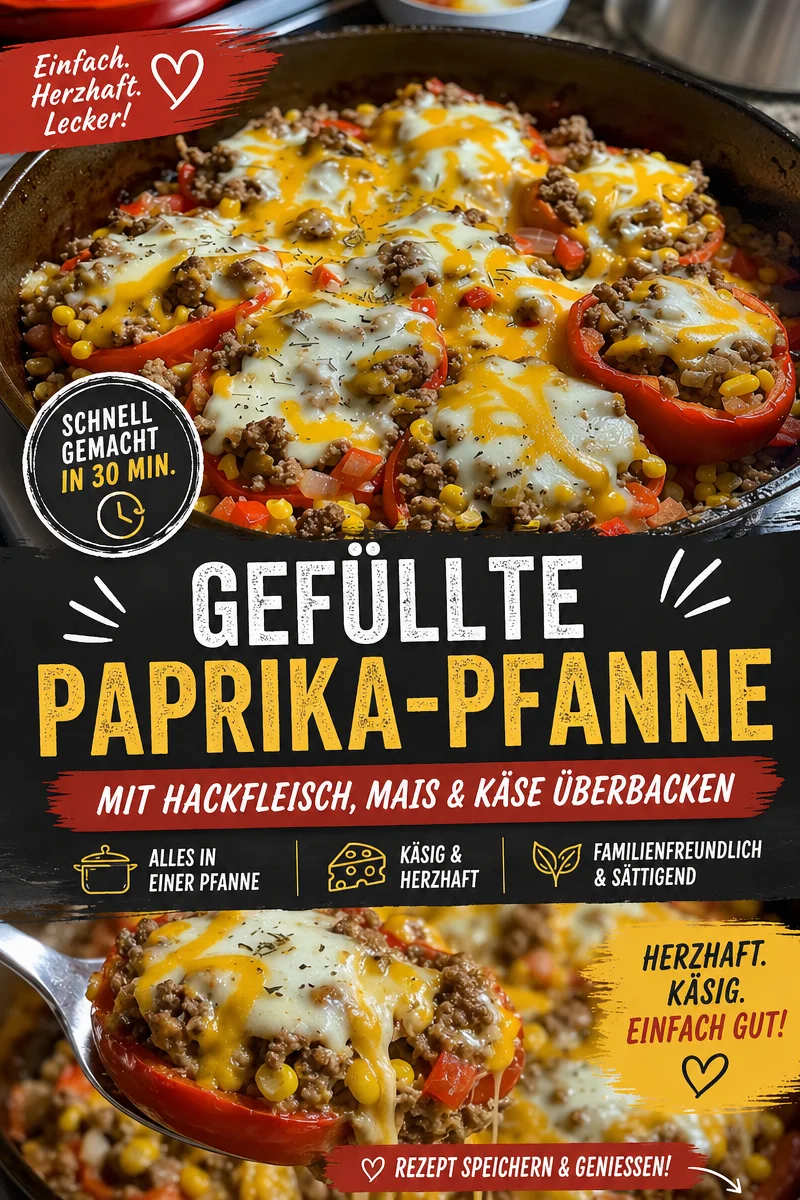 Schmackhafter Paprikaauflauf: Schnelle Familienküche für jeden Tag - Entdecke dieses köstliche Rezept für einen Paprikaauflauf, der die ganze Familie begeistert! Perfekt für Abende, wenn die Zeit knapp ist, aber Genießer neben einem herzhaften Gericht stehen. Mit Rinderhackfleisch, frischen Paprika und Käse ist dieser Auflauf ein Klassiker. Probiere es gleich aus und bringe neuen Schwung in deine Küche! Teile dein Ergebnis mit uns! #Paprikaauflauf #Familienessen #SchnelleRezepte