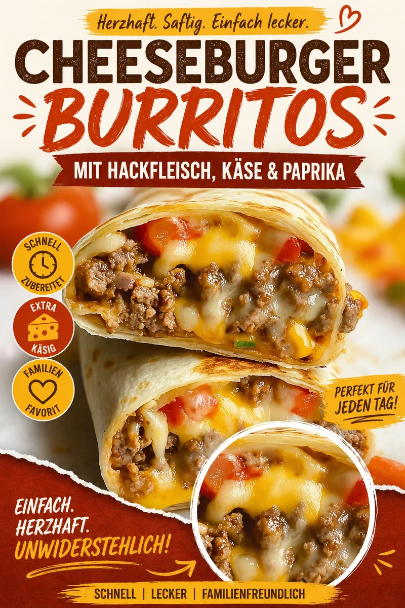Schneller Cheeseburger: Der perfekte Genuss in Minuten - Hast du Hunger auf einen saftigen Cheeseburger, aber keine Zeit? Mit meinem schnellen Cheeseburger-Rezept zauberst du im Handumdrehen ein köstliches Gericht. Perfekt für eine schnelle Mahlzeit oder als Snack. Probiere es noch heute aus und entdecke den ultimativen Genuss! #Cheeseburger #SchnelleRezepte #Kochliebe