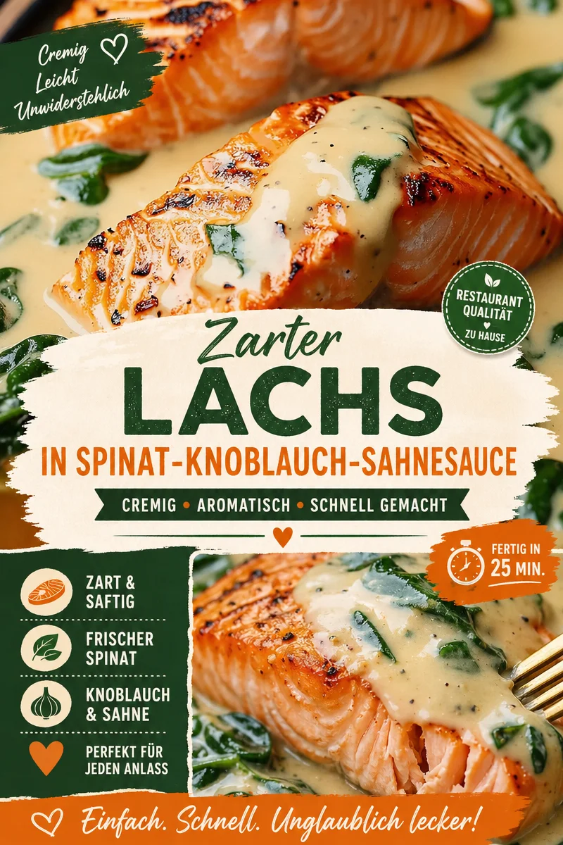 Schnelles Rezept für Lachs Florentiner Art - Lecker und Einfach - Entdecke das köstliche Rezept für Lachs Florentiner Art! Ideal für Tage, an denen du schnell etwas Besonderes zaubern willst. Mit frischem Lachs und zartem Blattspinat gelingt dieses Gericht im Handumdrehen. Lass dir dieses einfache und kreative Rezept nicht entgehen! Probiere es aus und genieße den Geschmack! #LachsFlorentiner #SchnelleGerichte #LeckereRezepte