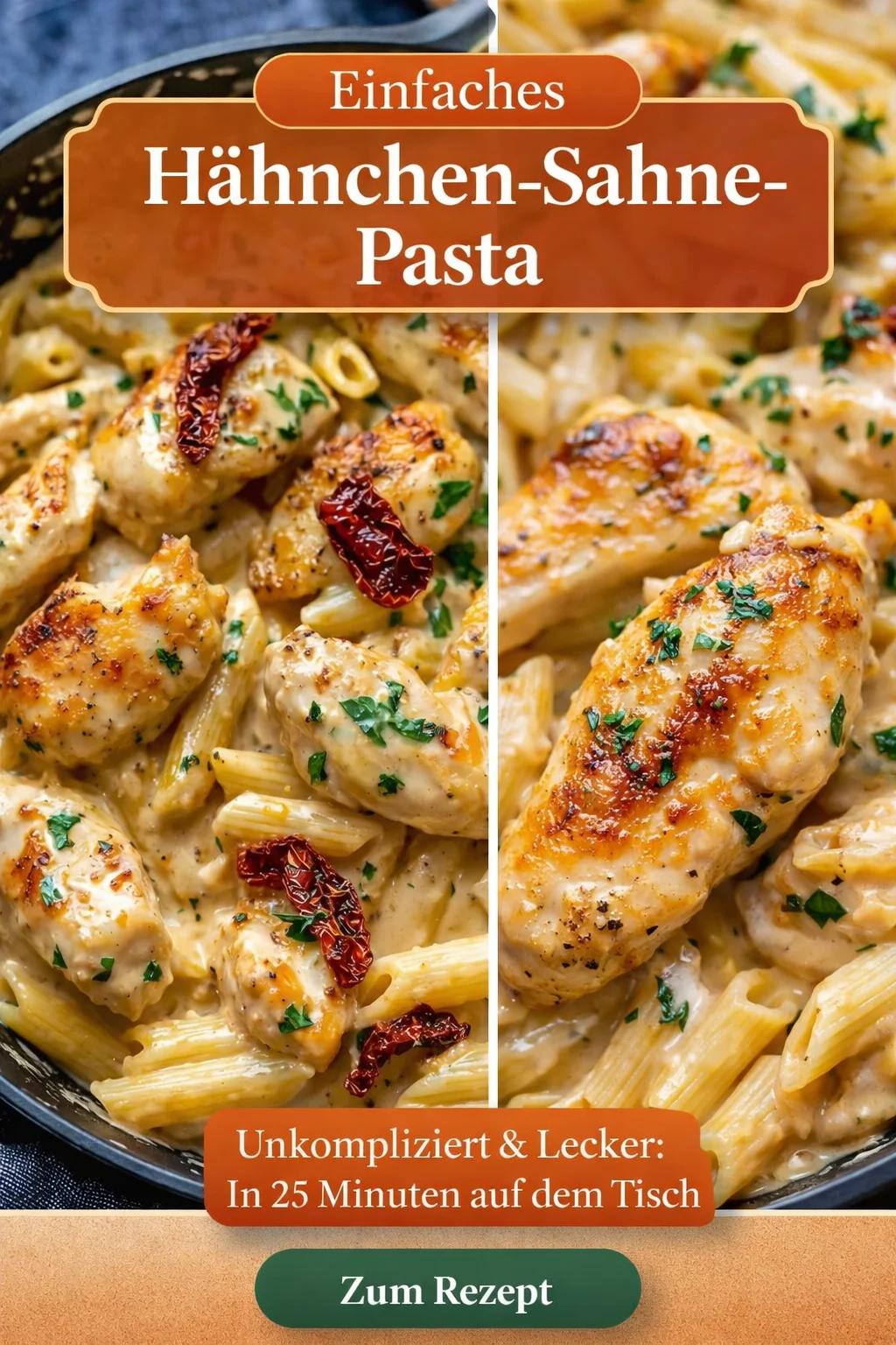 Unwiderstehliche Cremige Hähnchen Pasta – Der perfekte Genuss! - Pasta-Liebhaber aufgepasst! Diese cremige Hähnchen Pasta ist ein absolutes Must-Try! Mit knusprig gebratener Hähnchenbrust, frischem Gemüse und einem unwiderstehlich cremigen Parmesan-Sauce wirst du deine Gäste begeistern. Bereite dieses köstliche Gericht ganz einfach zu und erlebe den Geschmack von Italien in deiner eigenen Küche. Probiere es noch heute aus! #HähnchenPasta #Rezeptideen #LeckereRezepte