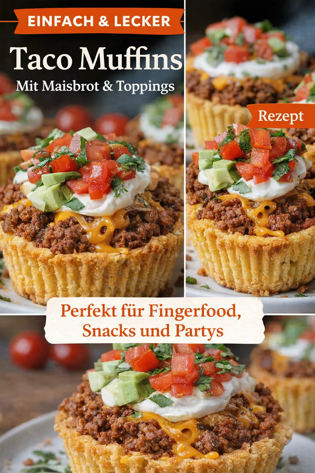 Unwiderstehliche Taco Cupcakes für deine nächste Party! - Entdecke die perfekte Kombination aus Taco und Cupcake mit diesen leckeren Taco Cupcakes! Ideal für jede Feier oder als herzhaftes Fingerfood. Lass dich von diesem kreativen Rezept inspirieren und überrasche deine Gäste mit einem neuen Highlight. Bereite sie einfach vor und genieße den Geschmack! Probiere das Rezept jetzt aus und teile deine Ergebnisse! #TacoCupcakes #LeckereRezepte #Fingerfood
