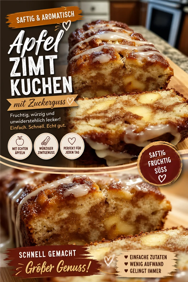 Unwiderstehlicher Apfelkuchen: einfach und schnell selbst gebacken - Entdecke das Rezept für einen einfachen Apfelkuchen, der dir das Gefühl von Gemütlichkeit bringt. Der köstliche Duft von frisch gebackenem Apfelkuchen wird deine Wohnung erfüllen und garantiert ein Lächeln auf dein Gesicht zaubern. Probiere es gleich aus! ✅???? Hol dir das Rezept und teile deine Erfahrungen mit uns! #Apfelkuchen #Hausgemacht #Backen