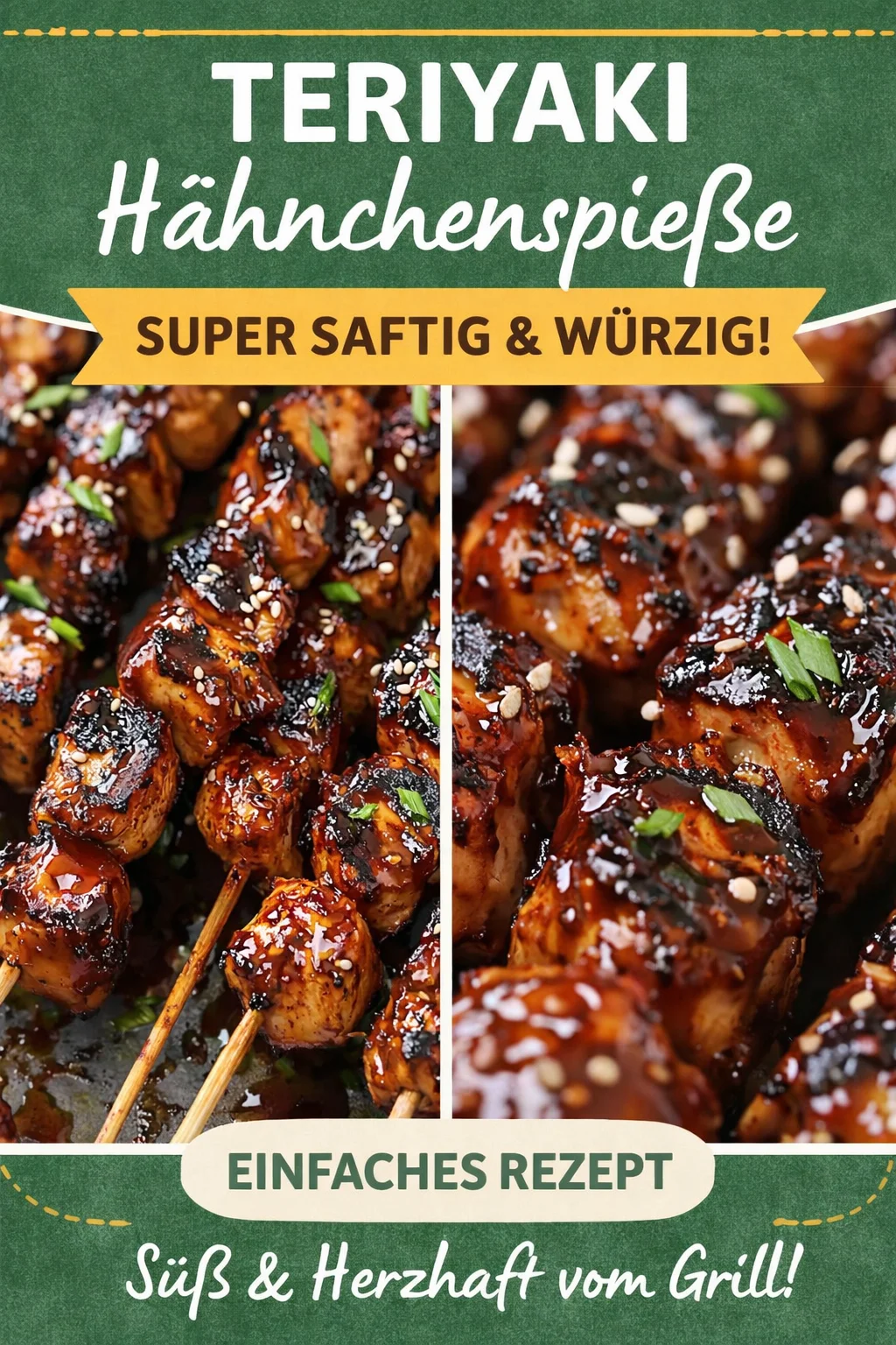 Verführende Koreanische Hähnchenspieße für jedes Grillfest - Lust auf ein einfaches, aber beeindruckendes Rezept? Die Koreanischen Hähnchenspieße sind super saftig und mit einer süß-scharfen BBQ-Sauce verfeinert, die dich umhauen wird! Perfekt für ein schnelles Abendessen oder deine nächste Grillparty. Hol dir das Rezept und mach deine Gäste glücklich! #Hähnchenspiße #Koreanisch #Grillen