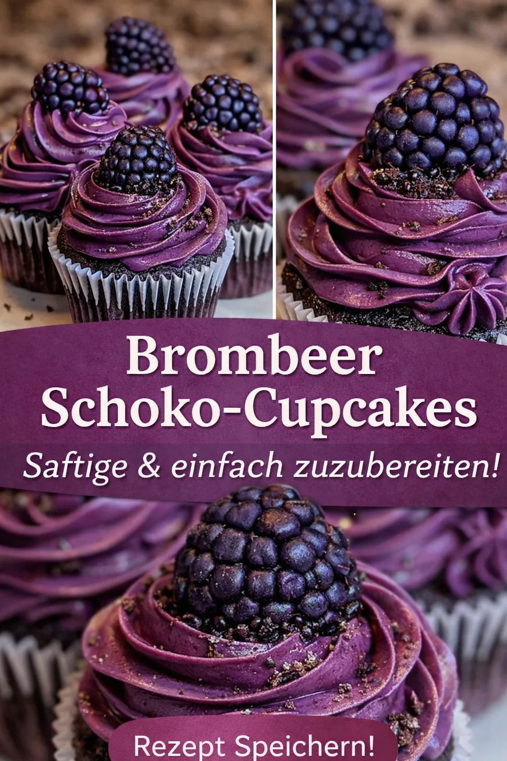 Verführerische Lila Cupcakes mit himmlischem Brombeer Frosting - Hast du Lust auf ein süßes Highlight für deinen nächsten Anlass? Diese Lila Cupcakes mit köstlichem Brombeer Frosting sind der perfekte Hingucker! Bereite sie schnell zu und beeindrucke deine Gäste mit ihrem einzigartigen Geschmack und der besonderen Farbgebung. Lass dir dieses Rezept nicht entgehen – klicke jetzt und überzeug dich selbst! #Cupcakes #Backen #Dessert