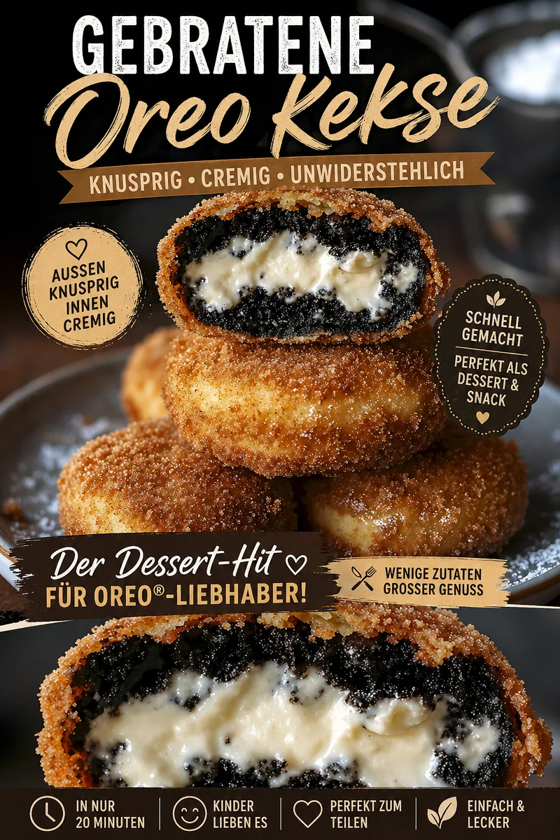 Verwöhne deinen Gaumen mit frittierte Käsekuchen-Oreos – ein Desserttraum! - Bist du bereit für eine süße Sensation? Entdecke das Rezept für frittierte Käsekuchen-Oreos, die den perfekten Crunch und köstlichen Käsekuchengeschmack vereinen. Dieses Dessert wird deinen Gaumen begeistern und deine nächste Feier unvergesslich machen! Probiere es heute aus und verwöhne dich selbst. Lass dich nicht entgehen und teile deine Kreationen! #Dessertliebe #Süßspeisen #LeckereRezepte
