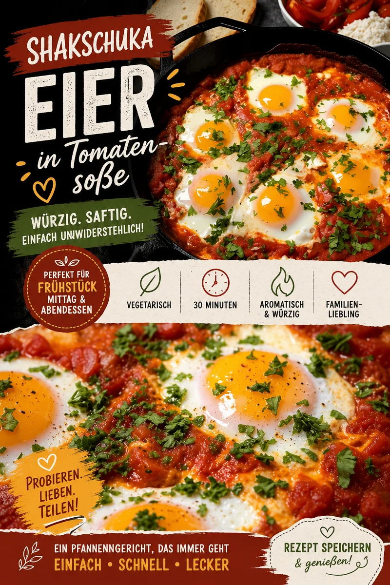 Verwöhne dich mit einem authentischen Shakshuka-Rezept aus dem Orient! - Hast du Lust auf ein Gericht, das deine Geschmacksknospen verzaubert? Entdecke unser einfaches Shakshuka-Rezept! Dieses würzige, tomatige Gericht bringt den Orient auf deinen Tisch und ist perfekt für jedes Frühstück oder Brunch. Lass dich von den Aromen verführen und serviere es mit frischem Brot. Probiere es jetzt aus und teile deine eigene Version! #Shakshuka #OrientalischKochen #LeckereRezepte