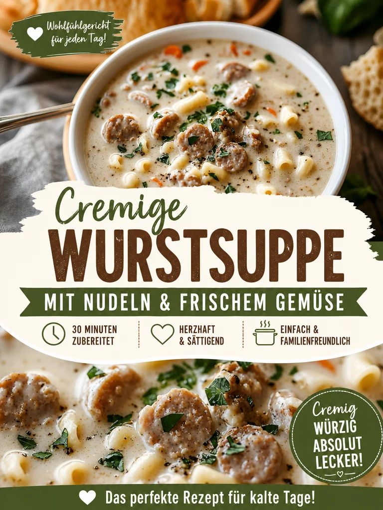 Cremige Salsiccia Suppe: Ein herzhaftes Rezept für kalte Tage Cremige Salsiccia Suppe: Ein herzhaftes Rezept für kalte Tage - Lust auf eine richtig schmackhafte und cremige Suppe? Diese Salsiccia Suppe wird dich nicht enttäuschen! Perfekt für gemütliche Abende, kombiniert sie Aroma und Herzhaftigkeit auf köstliche Weise. Folgt unserem einfachen Rezept und zaubert euch eine warme, zufriedenstellende Mahlzeit. Probiere es jetzt aus und teile deine Kreation mit uns! #SalsicciaSuppe #Suppenliebe #einfachKochen