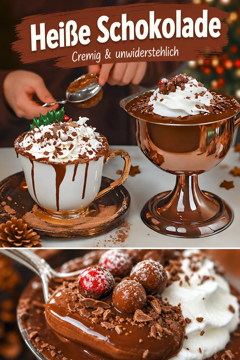 Die beste weihnachtliche heiße Schokolade für kalte Tage Die beste weihnachtliche heiße Schokolade für kalte Tage - Verwöhne dich in der kalten Jahreszeit mit unserer himmlisch leckeren, selbstgemachten, weihnachtlichen heißen Schokolade. Perfekt für gemütliche Abende auf dem Sofa! Folge unserem einfachen Rezept und genieße die Kombination aus zartschmelzender Schokolade, Sahne und einem Hauch von Kakao. Jetzt selber ausprobieren und die Wintertage versüßen! #HeißeSchokolade #Weihnachten #Wintergenuss