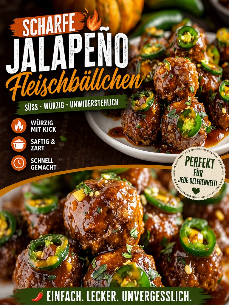 Entdecke die besten Kürbis-BBQ-Jalapeño-Fleischbällchen für dein Dinner - Bist du bereit für eine geschmackliche Explosion? Unsere Kürbis-BBQ-Jalapeño-Fleischbällchen sind saftig, würzig und perfekt für dein nächstes Abendessen. Diese einfachen und schnellen Fleischbällchen werden deine Gäste begeistern! Probiere sie jetzt und verwandele deinen Esstisch in eine Geschmacksoase. Klicke auf das Rezept und lass dich inspirieren! #Fleischbällchen #Kürbis #BBQ