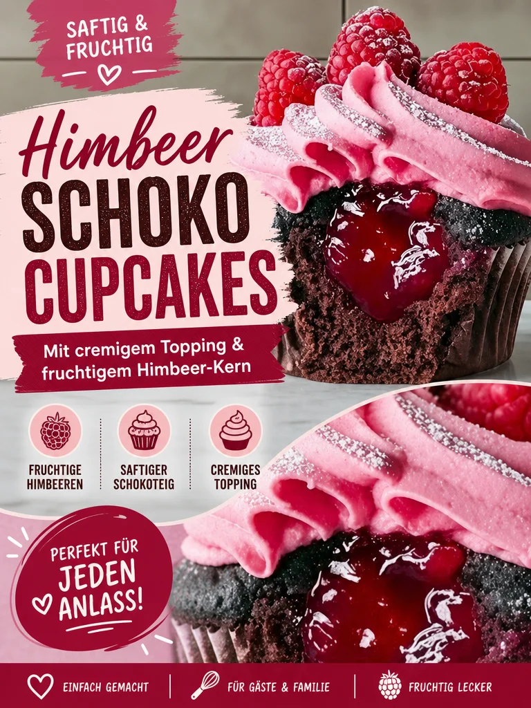 Himbeer-Creme Cupcakes: Süße Versuchung für jedes Fest! - Verwöhne deine Gäste mit unseren Himbeer-Creme Cupcakes! Diese süßen Beeren-Wolken sind nicht nur super lecker, sondern auch ein echter Hingucker. Perfekt für Feste oder einfach als süßer Snack. Folge unserem einfachen Rezept und genieße den himmlischen Geschmack! Jetzt probieren und teilen! #Cupcakes #Backen #Himbeeren