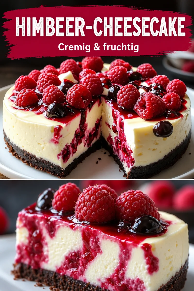 Köstlicher Cremiger Käsekuchen mit Schokolade und Himbeeren Köstlicher Cremiger Käsekuchen mit Schokolade und Himbeeren - Entdecke das perfekte Rezept für einen cremigen Käsekuchen, der mit weißer Schokolade und frischen Himbeeren begeistert. Ideal, um Familie und Freunde zu beeindrucken! Bereite diesen köstlichen Kuchen schnell zu und lasse ihn im Kühlschrank, um die Aromen zu entfalten. Perfekt für besondere Anlässe oder einfach nur zum Genießen. Probiere es aus und teile deine Ergebnisse! #Käsekuchen #Backen #Schokoladenliebe