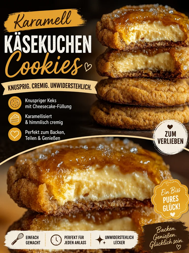 Karamell-Kürbis-Cheesecake-Kekse: Ein perfektes Herbst-Dessert! Karamell-Kürbis-Cheesecake-Kekse: Ein perfektes Herbst-Dessert! - Bist du bereit für ein gemütliches und köstliches Rezept? Diese Karamell-Kürbis-Cheesecake-Kekse vereinen den Geschmack des Herbstes mit einer unwiderstehlichen Füllung. Ideal für die Kaffeepause oder als süße Versuchung! Probiere es aus und bringe Abwechslung in deine Keks-Sammlung. Schau dir die detaillierte Anleitung an und zaubere diese Leckereien für deine Familie und Freunde! #KürbisKekse #HerbstRezepte #KekseBacken