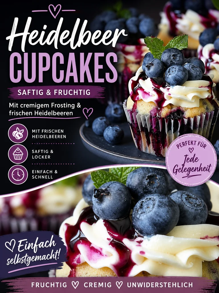 Süße Weiße Schokolade Heidelbeer Käsekuchen Cupcakes für jeden Anlass - Entdecke die perfekten Weiße Schokolade Heidelbeer Käsekuchen Cupcakes! Diese unwiderstehlichen Muffins sind einfach zu backen und begeistern durch ihre cremige Füllung und fruchtige Heidelbeersauce. Perfekt für Feiern oder zum Schlemmen für zwischendurch – diese Leckerei sorgt für Freude bei großen und kleinen Anlässen. Probiere es jetzt aus und verwandle deine Kaffeetafel! #Cupcakes #Backen #Heidelbeeren