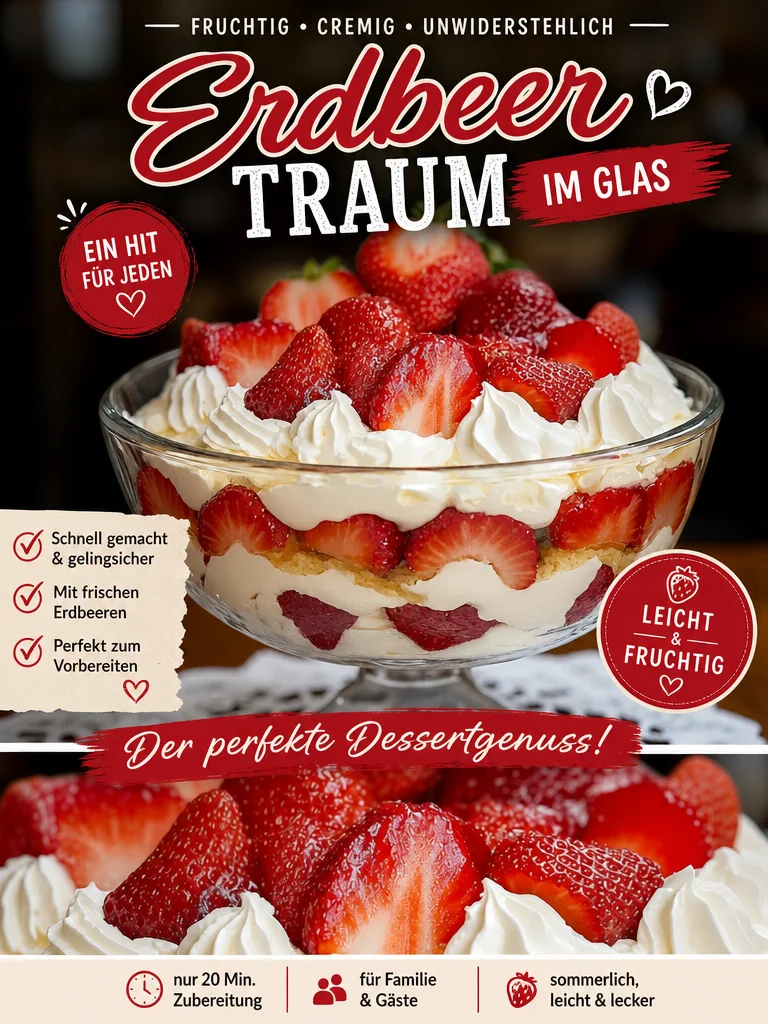 Schnelles und leckeres Erdbeerdessert für süße Momente! Schnelles und leckeres Erdbeerdessert für süße Momente! - Stellst du dir manchmal die Frage, was du schnell Süßes zubereiten kannst? Probiere mein Erdbeerdessert! In nur wenigen Schritten zauberst du eine köstliche Nachspeise, die jeder lieben wird. Perfekt für unerwartete Gäste oder einen süßen Abschluss nach dem Essen. Lass dir diesen Genuss nicht entgehen! Jetzt nachmachen und die Erdbeeren genießen! #Erdbeerdessert #schnelleRezepte #leichtesEssen