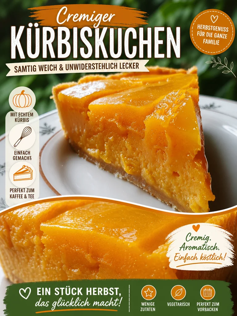 Unwiderstehlicher Kürbiskuchen mit gesüßter Kondensmilch für den Herbst - Lust auf einen köstlichen Kürbiskuchen? Mit gesüßter Kondensmilch wird dieser Kuchen zum Highlight der Herbstsaison! Bereite ihn ganz einfach zu und genieße Stück für Stück den cremigen Geschmack. Ideal für Kaffee mit Freunden oder als Dessert bei besonderen Anlässen. Probiere das Rezept jetzt aus und verwandele deine Küche in einen Herbsttraum! #Kürbiskuchen #Herbstrezepte #Backen