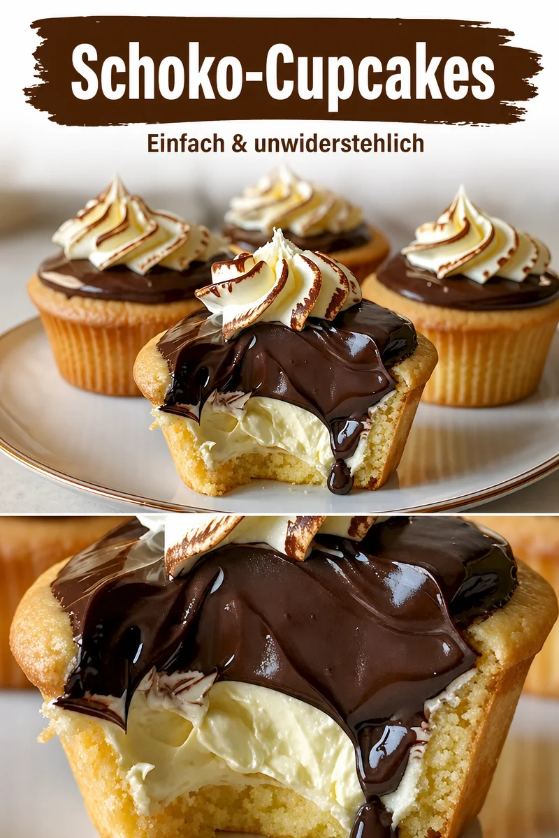 Verführerische Boston Cream Pie Cupcakes: Der perfekte Genuss für jeden Anlass! - Hast du Lust auf eine süße Versuchung? Diese Boston Cream Pie Cupcakes verbinden die klassischen Aromen in einem handlichen Format. Ideal für Partys oder einfach für einen besonderen Abend zu Hause. Lerne, wie du diese leckeren Küchlein mit Vanillepudding und Schokoladenganache zauberst. Probiere es aus und finde deinen neuen Lieblingssnack! Teile deine Kreationen mit uns! #Dessertliebe #Backen #Cupcakes